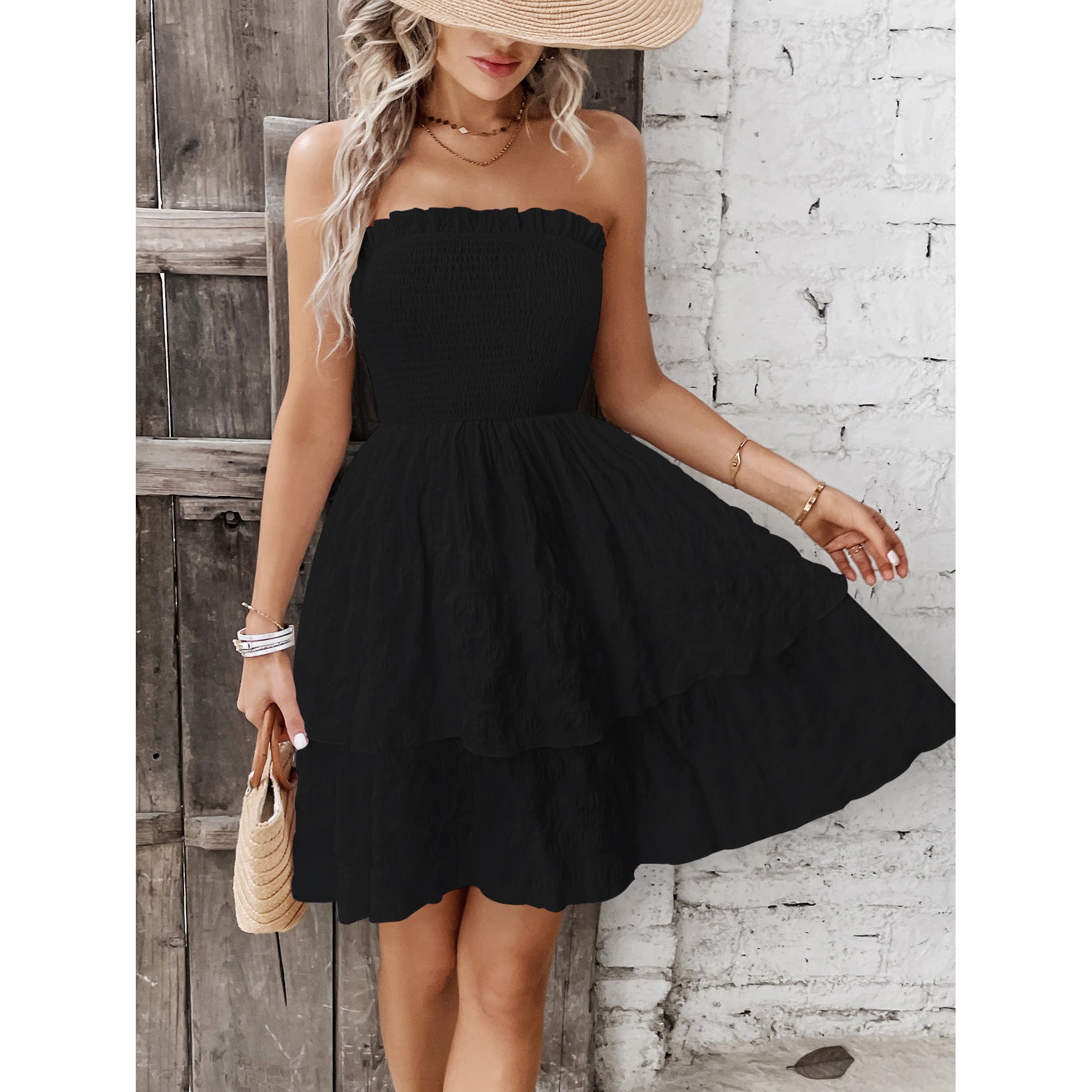 Sexy Strapless Summer Holiday Short Dresses