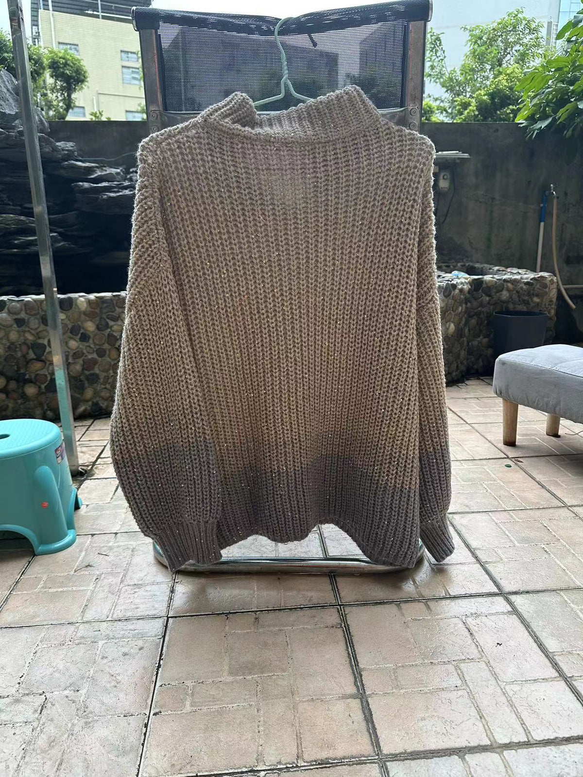 Fashion Sequined V Neck Sweaters for Women