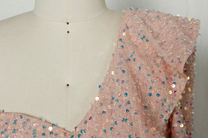 Sexy Sequined One Shoulder Long Party Dresses