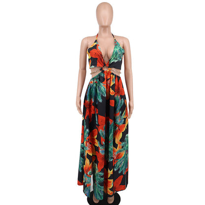 Sexy Halter Plus Sizes Summer Long Dresses