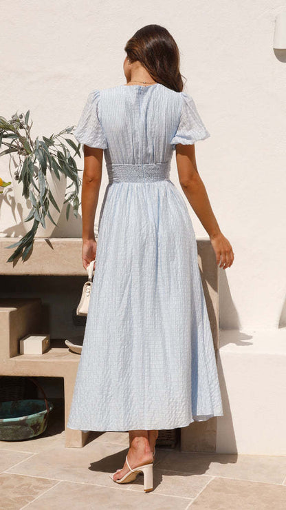 Elegant V Neck Summer Long Dresses