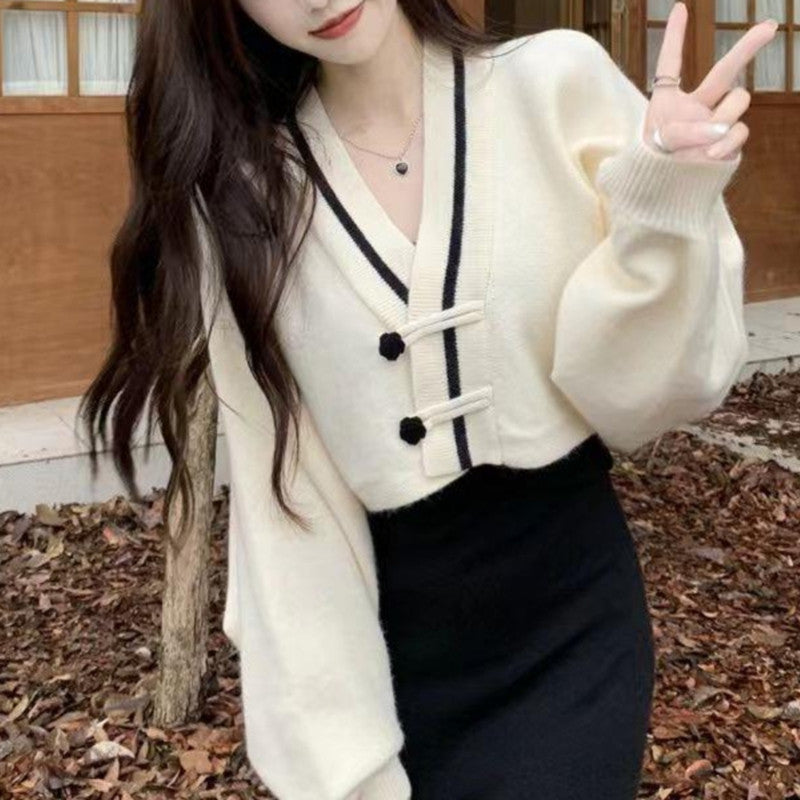 Vintage Short Knitted Tops for Women