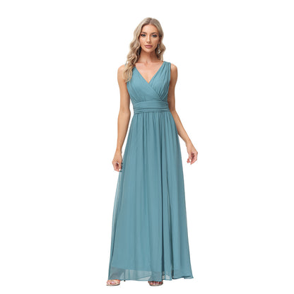 Sexy Chiffon V Neck Evening Party Dresses