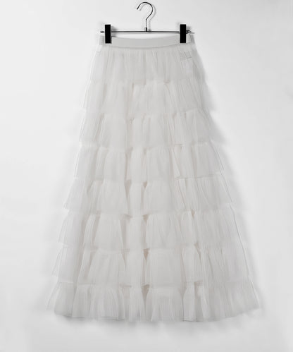 Designed Elastic Waist A Line Skirts for Women