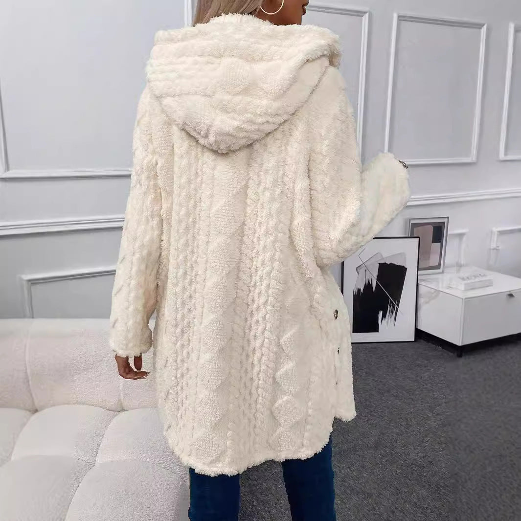 Fashion Warm Velvet Cardigan Winter Overcoats