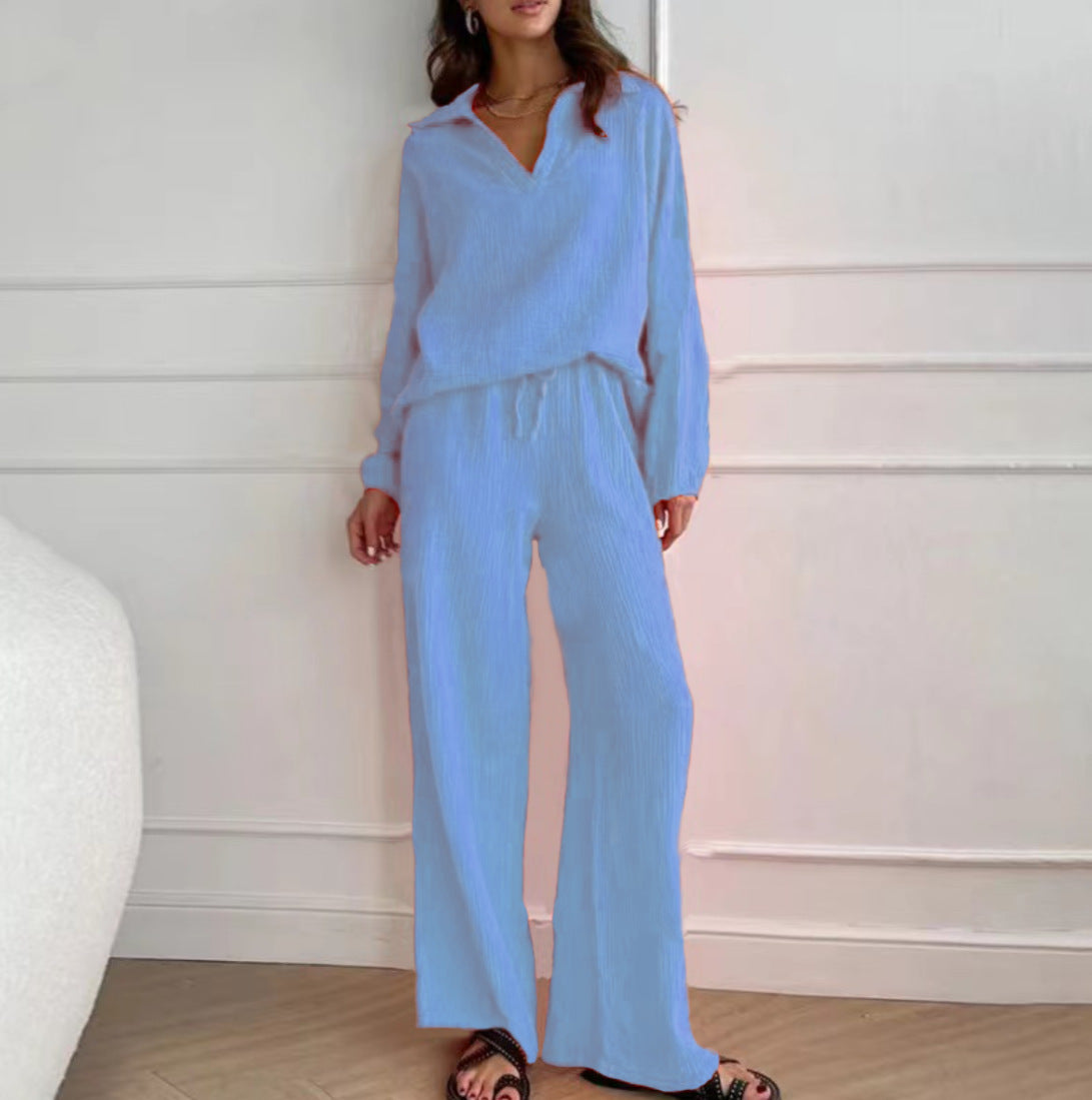 Trendy Women's Linen Two Piece Set with Long Sleeves for Stylish Casual Looks