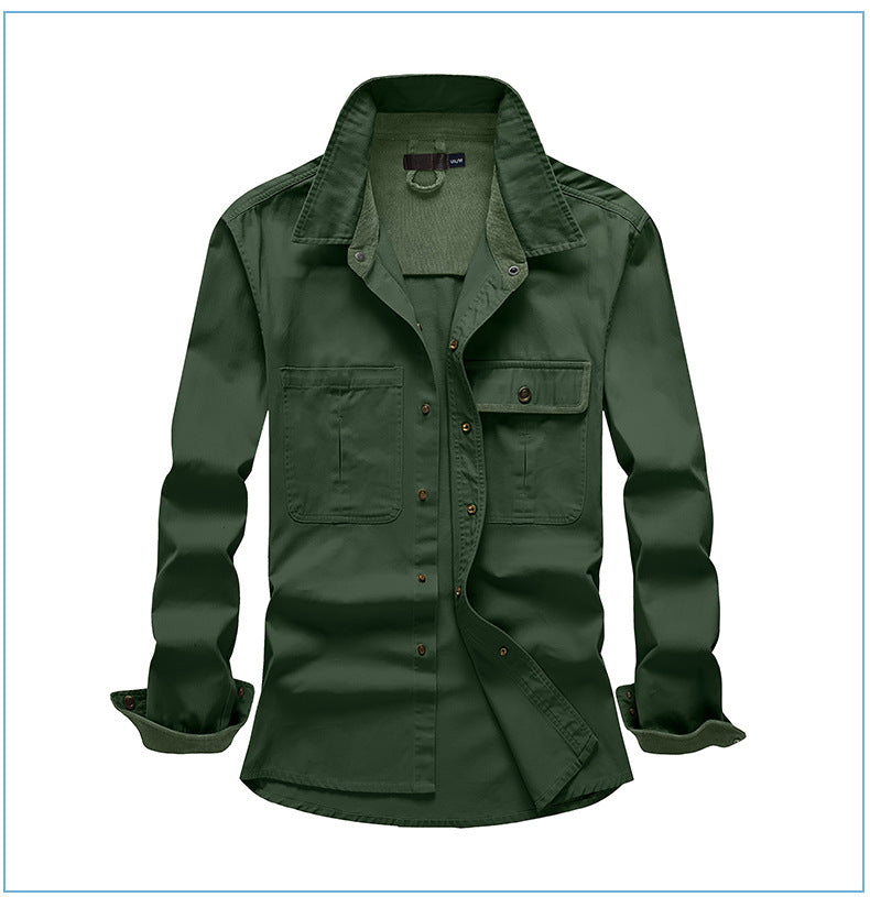 Casual Cotton Plus Sizes Long Sleeves Shirts for Men