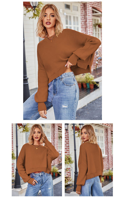 Fashion Round Neck Knitted Pullover Sweaters