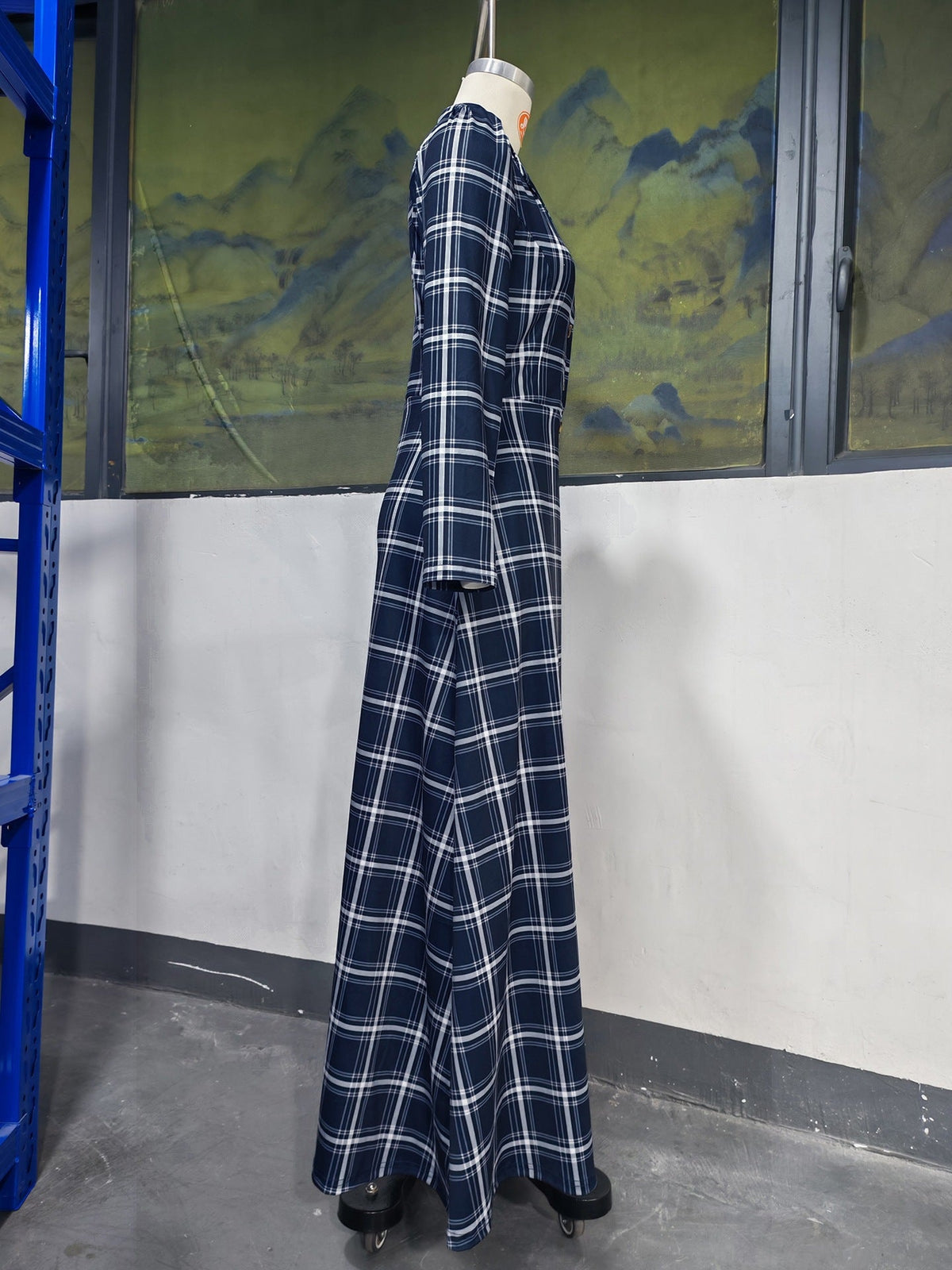 Women's Autumn & Winter Elegant French Plaid Button-Front Blazer Dress