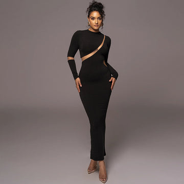 Sexy Fashion Backless Long Sleeves Dresses