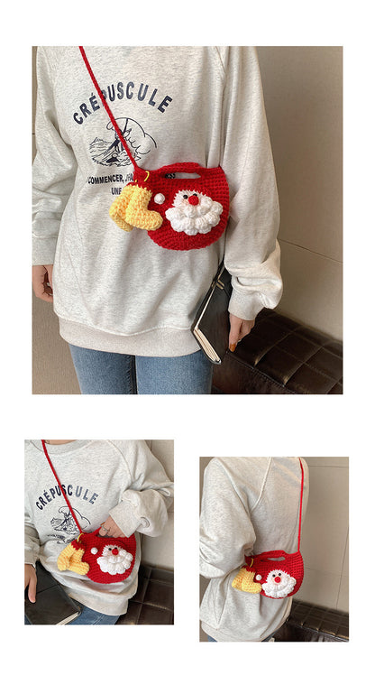 Merry Christmas Santa Claus Handmade Crochet Bags