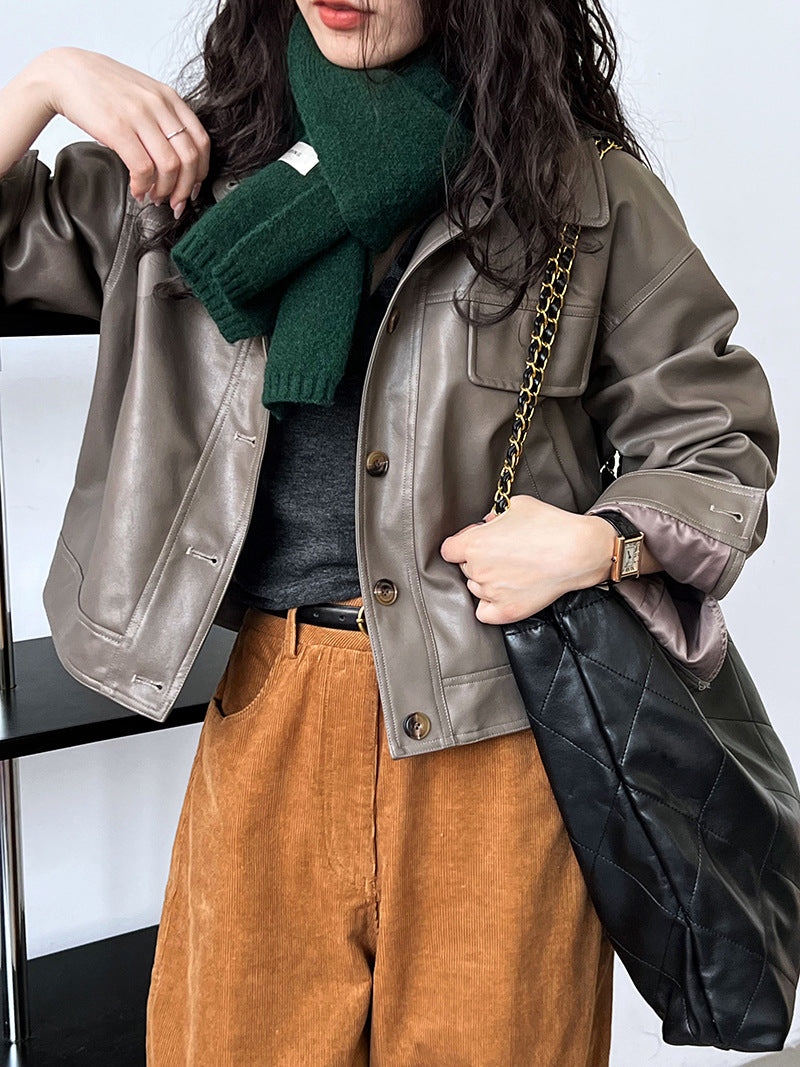 Classy PU Leather Motorcycle Jackets Coats