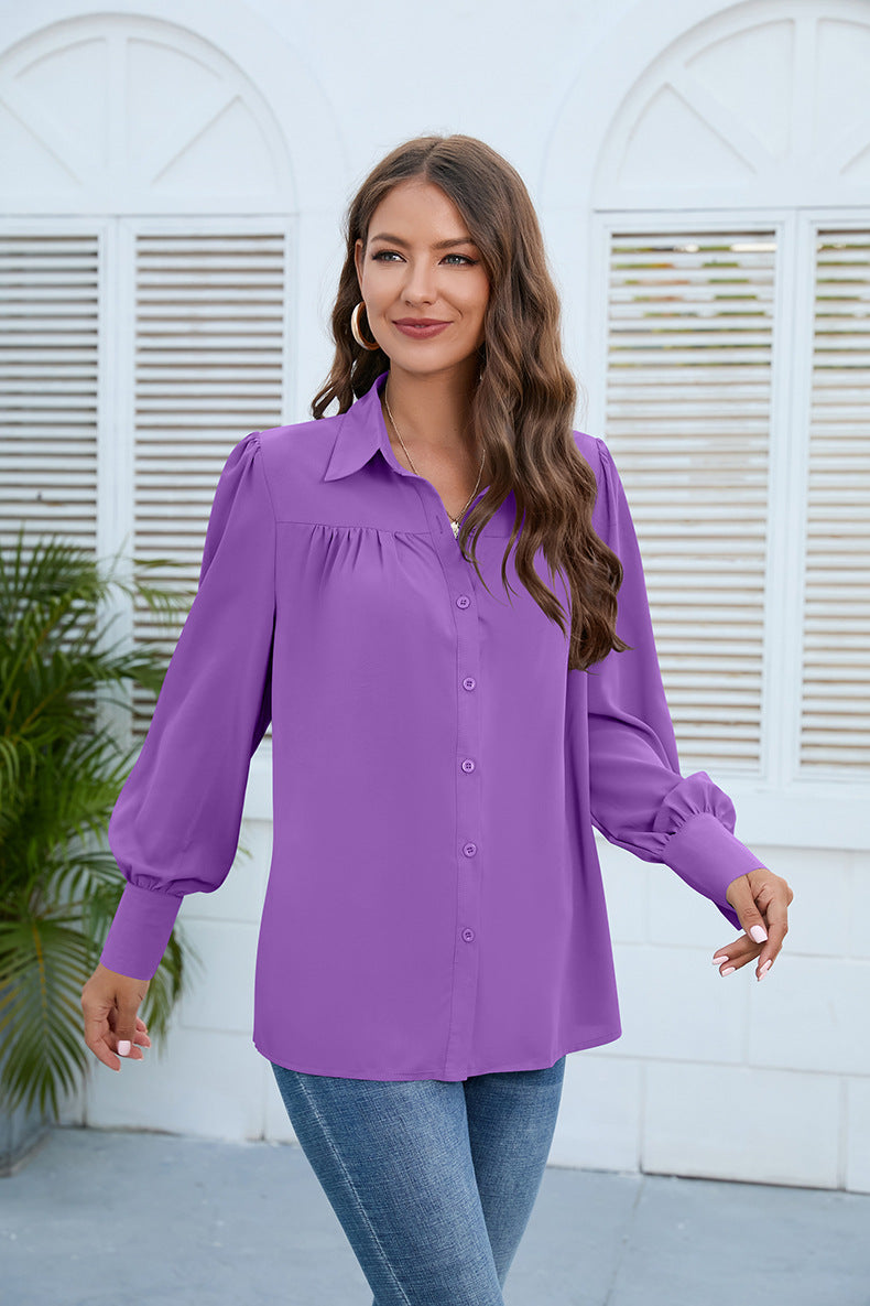 Casual Chiffon Long Sleeves Blouses for Women