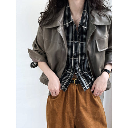 Classy PU Leather Motorcycle Jackets Coats