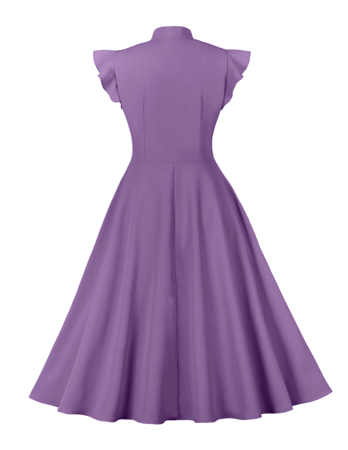 Vintage Ruffled Turnover Collar Dresses
