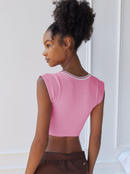 Sexy Designed Midriff Baring Knitted T Shirts