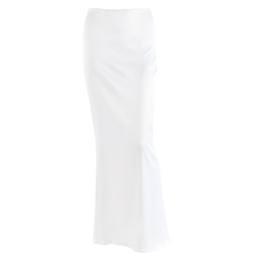 Sexy Women Satin Bodycon Summer Long Skirts