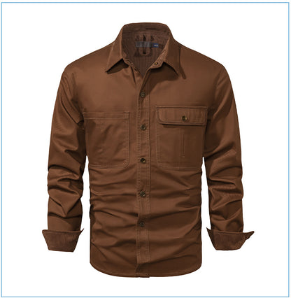 Casual Cotton Plus Sizes Long Sleeves Shirts for Men