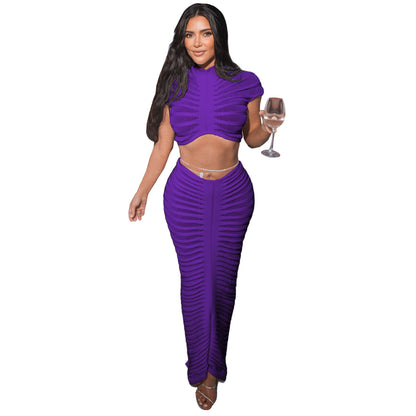 Sexy See Through Knitted Night Party Dress Suits
