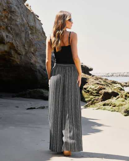 Summer Split Front Wide Legs Pants for Holiday
