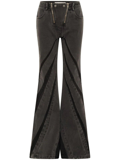 Designed Denim Strapless Tops and Jeans