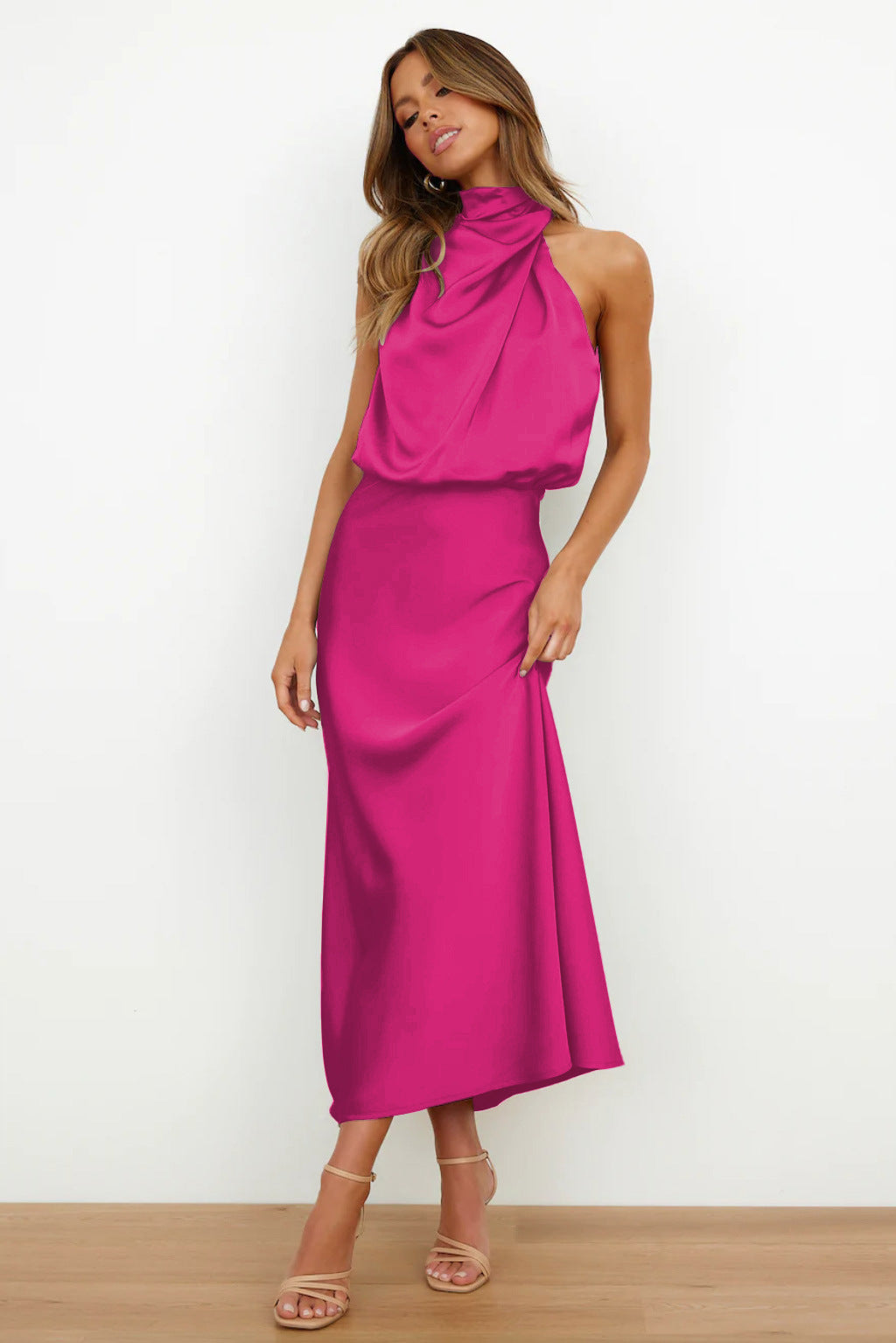 Fashion Stain Sleeveless Evening Dresses