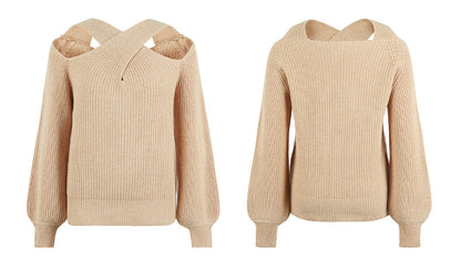 Fashion Crossed Fall Women Knitted Sweaters