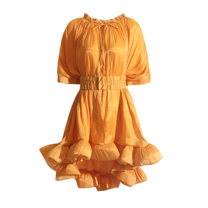 Luxury Designed Ruffled Short Dresses