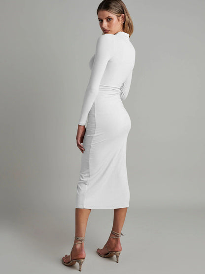 Sexy Long Sleeves Midi Length Sheath Dresses