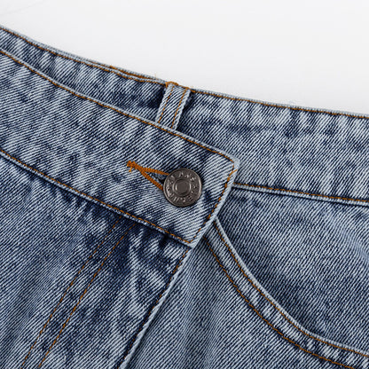 Fashion High Waist Split Front Denim Sheath Skirts