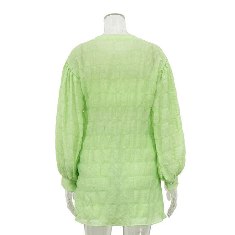 Casual Summer Long Sleeves Shirts with Strapless Tops and Shorts 3pcs Sets