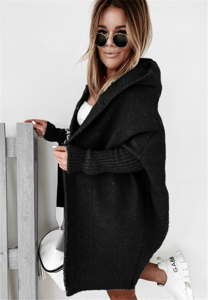 Casual Women Knitted Sweaters with Hat