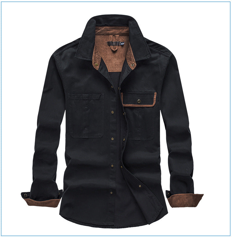 Casual Cotton Plus Sizes Long Sleeves Shirts for Men