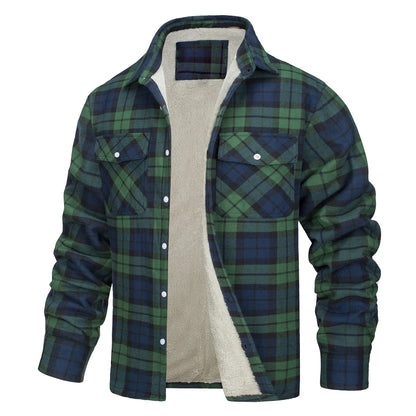 Casual Long Sleeves Thicken Shirts Jackets for Men