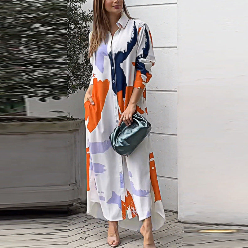 Casual Long Sleeves Shirts Dresses