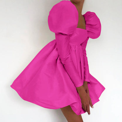 Lovely Satin Princess Mini Dresses for Women