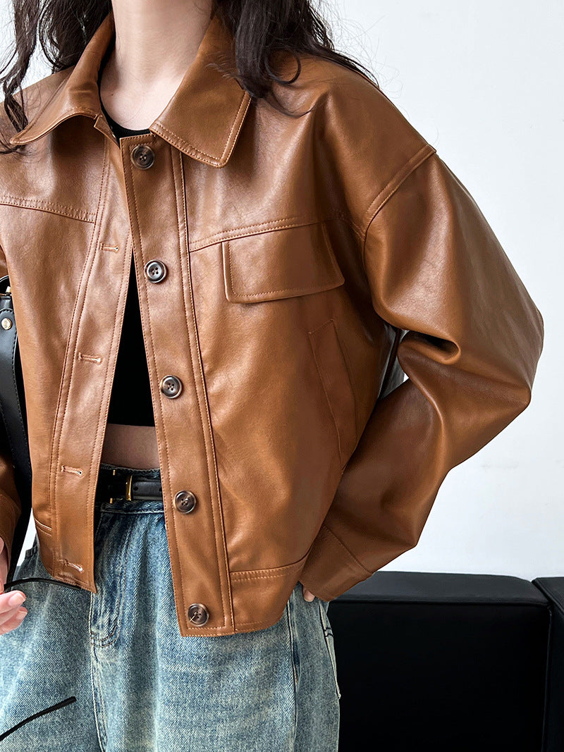 Classy PU Leather Motorcycle Jackets Coats