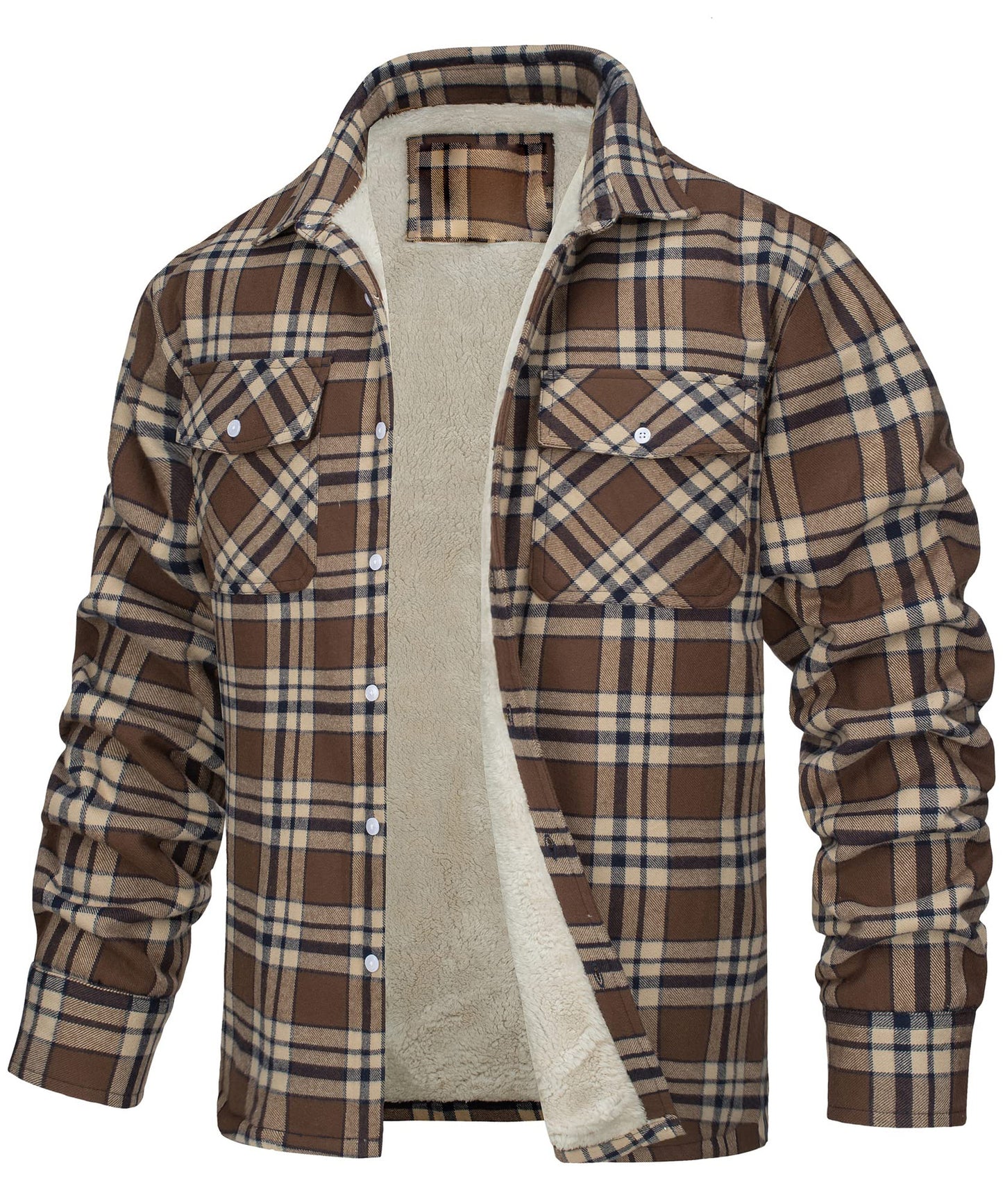 Casual Long Sleeves Thicken Shirts Jackets for Men