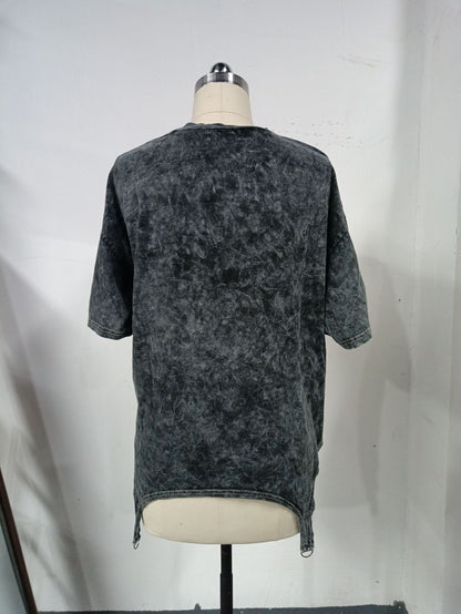 Designed Irregular Short Sleeves T Shirts
