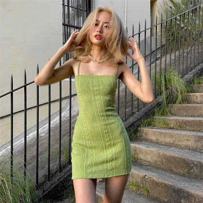Sexy High Waist Knitted Sheath Mini Dresses