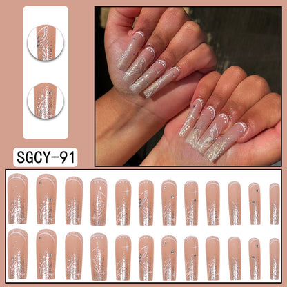 Fashion Gradient Color Extra Long Press on Nails