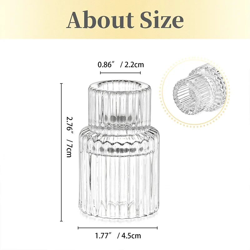Ikeehome  10/20PCS Transparent Cone Candlestick Bulk Used for Table Centers, Christmas, Halloween, Wedding Parties
