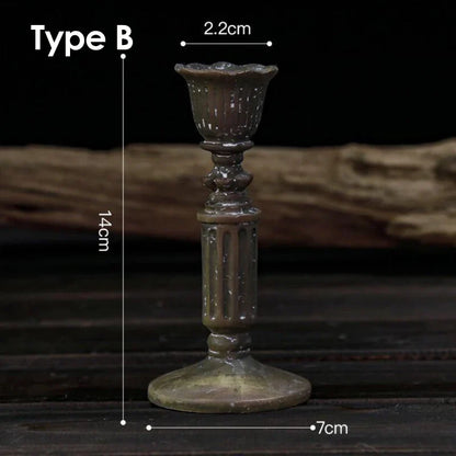 Retro Candlestick Resin Candle Holder Home Decor Candle Holders Sticks Antique Photography Props