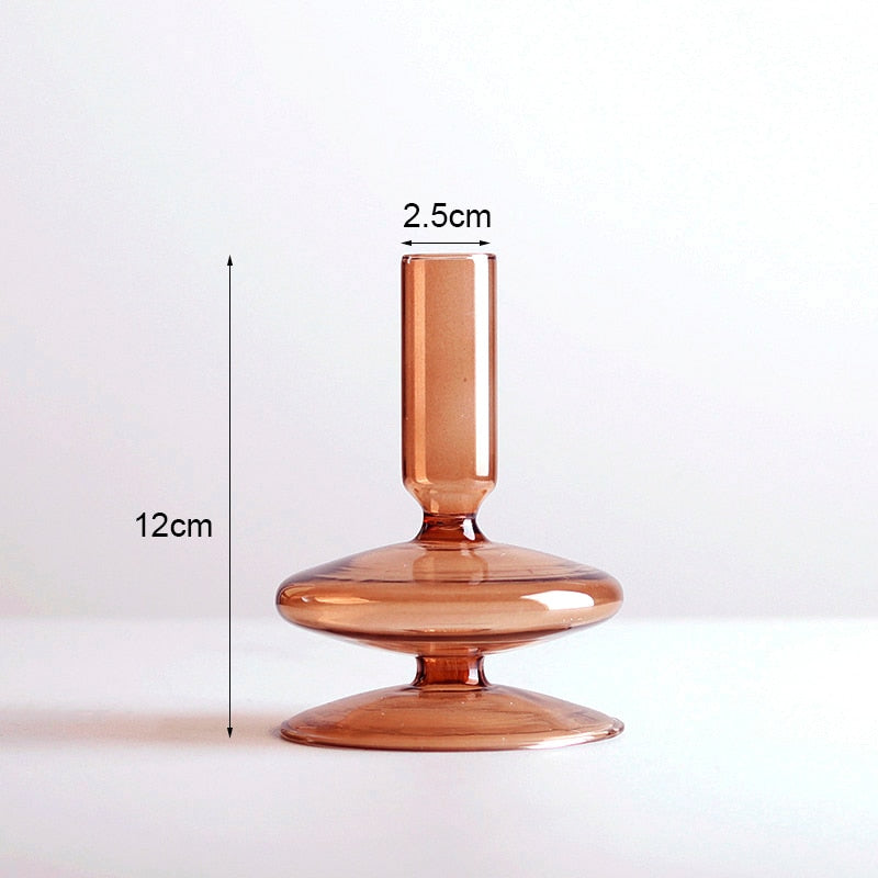 Romantic Glass Candle holder candlelight dinner Nordic Candlestick Wedding centerpieces  Birthday living room home decor