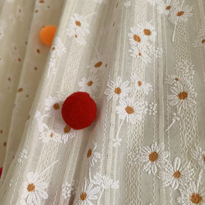 French pastoral floral door curtain cotton and linen bedroom partition bathroom feng shui curtain