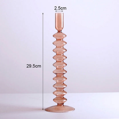 Romantic Glass Candle holder candlelight dinner Nordic Candlestick Wedding centerpieces  Birthday living room home decor