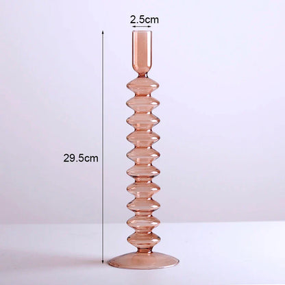 Romantic Glass Candle holder candlelight dinner Nordic Candlestick Wedding centerpieces Bougeoir Birthday living room home decor
