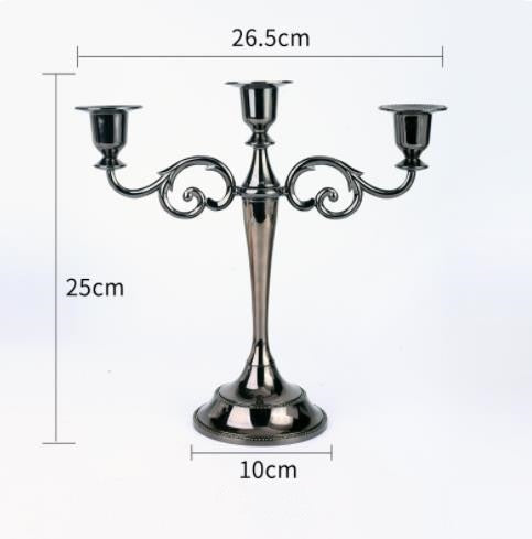 Ou a metal candlestick first three head five metals, wrought iron candlestick, furnishing articles romantic wedding retro candle