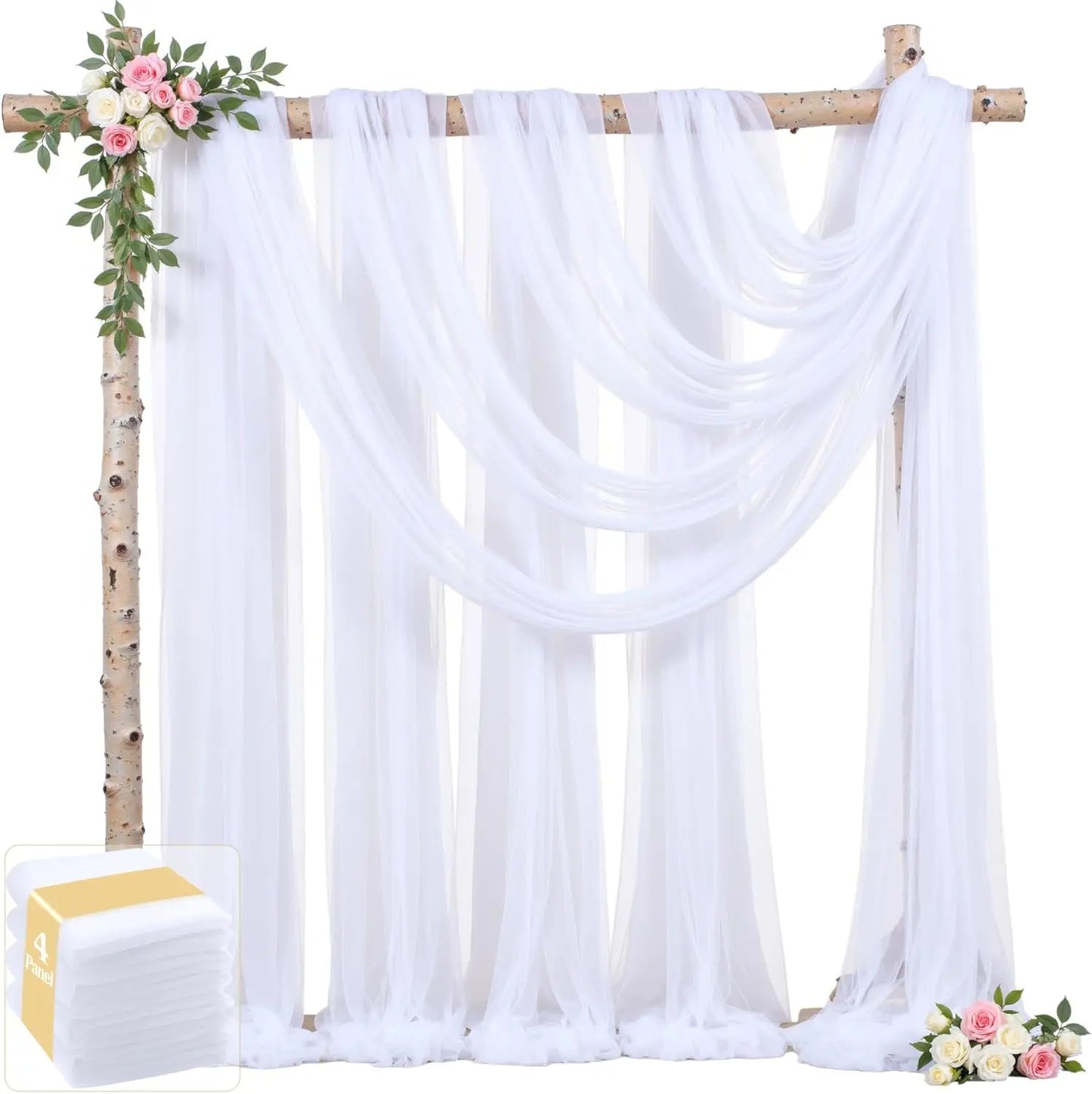 Wedding Arch Draping Fabric Wedding Drapes Drapes for Backdrop Sheer Fabric Drapes Decorations Curtains Reception Ceremony Party