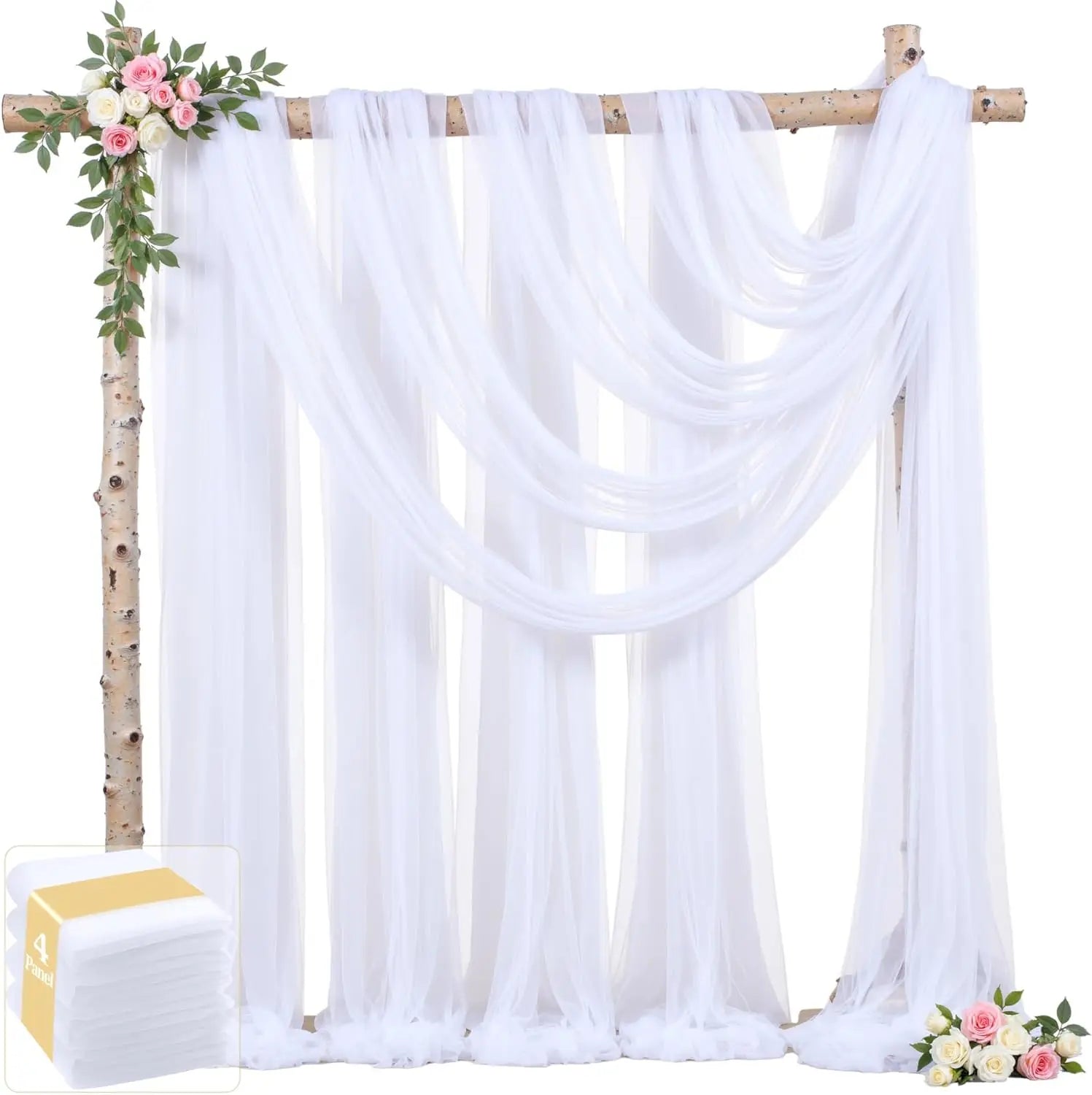Wedding Arch Draping Fabric Wedding Drapes Drapes for Backdrop Sheer Fabric Drapes Decorations Curtains Reception Ceremony Party